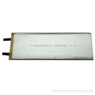 Polymer Li-ion Battery with 3.7V Voltage and 5200mAh Capacity, Suitable for GSP